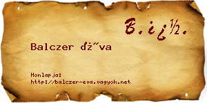 Balczer Éva névjegykártya