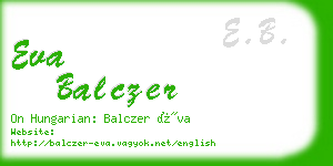 eva balczer business card